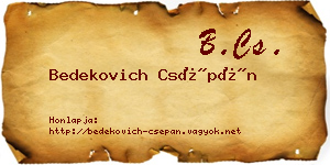 Bedekovich Csépán névjegykártya